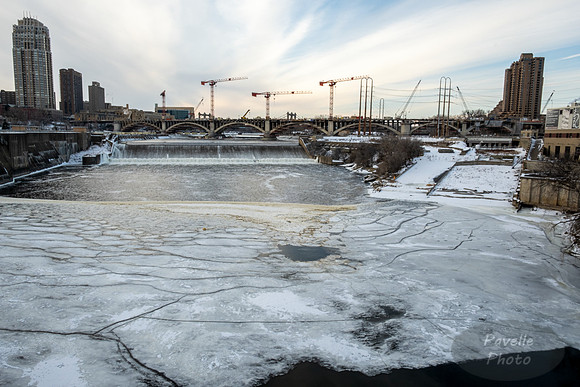 St. Anthony Falls in Winter